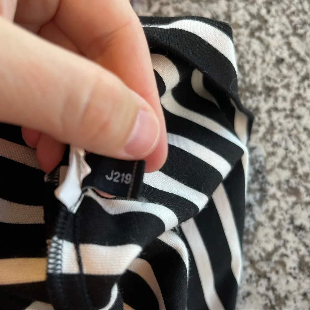 kate spade Black and White Striped Midi Dress